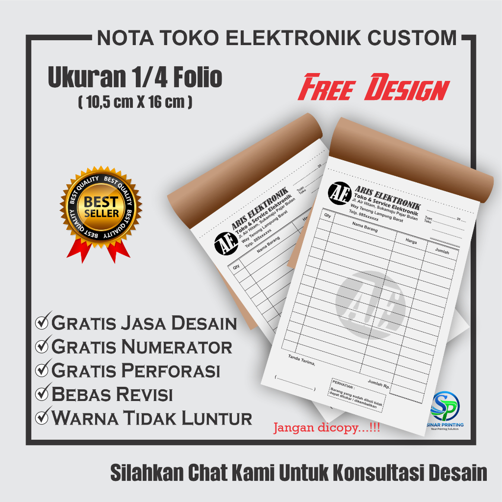 Custom 1PLY 2PLY ELECTRONIC SHOP NOTES - PRINT CUSTOM NOTES - FREE ...