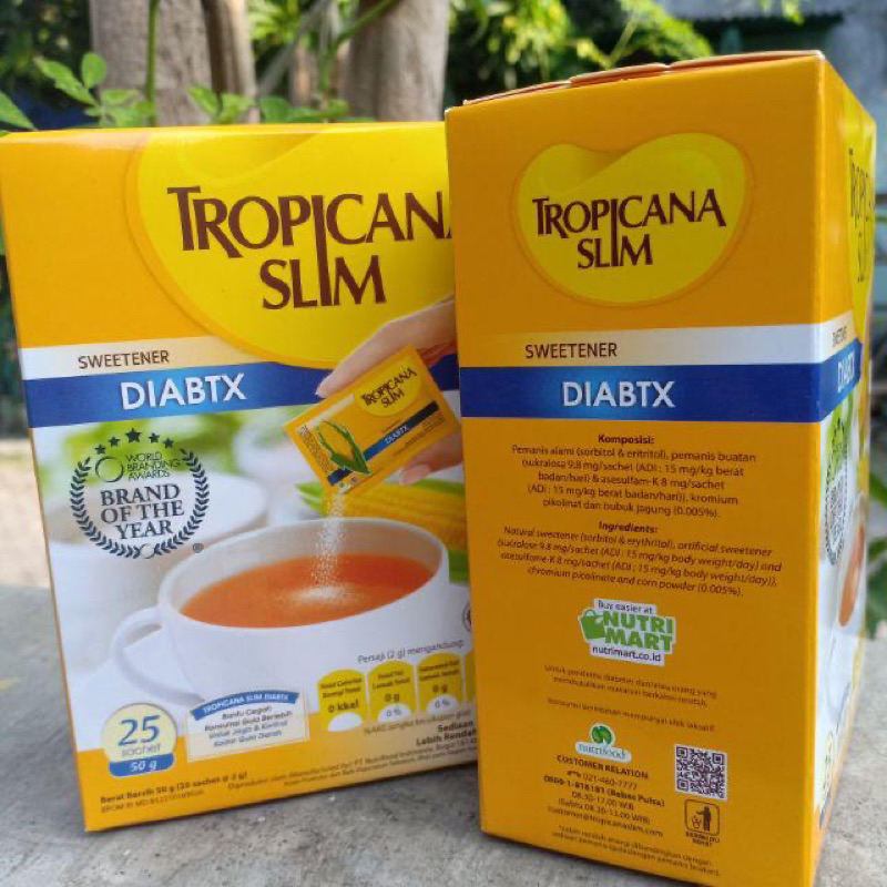 Tropicana slim DIABTX 25 Sachets (Special Sugar Low Calorie Diabetic ...