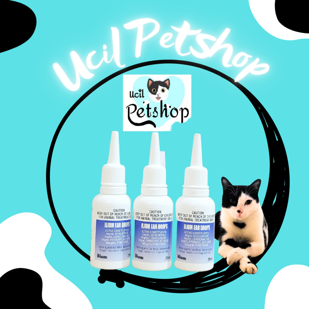 Illium Ear Drops ilium Ear Drops Ear Lice Drops Earmites Cat Dog 20ml Shopee Philippines
