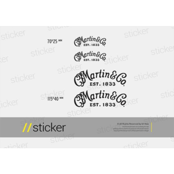 Martin Co Guitar CUTTING STICKER FREE CUSTOM DESIGN | Shopee Philippines
