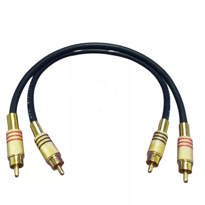 Rca to Rca Gold Audio Mixer Amplifier Cable 50 Cm | Shopee Philippines