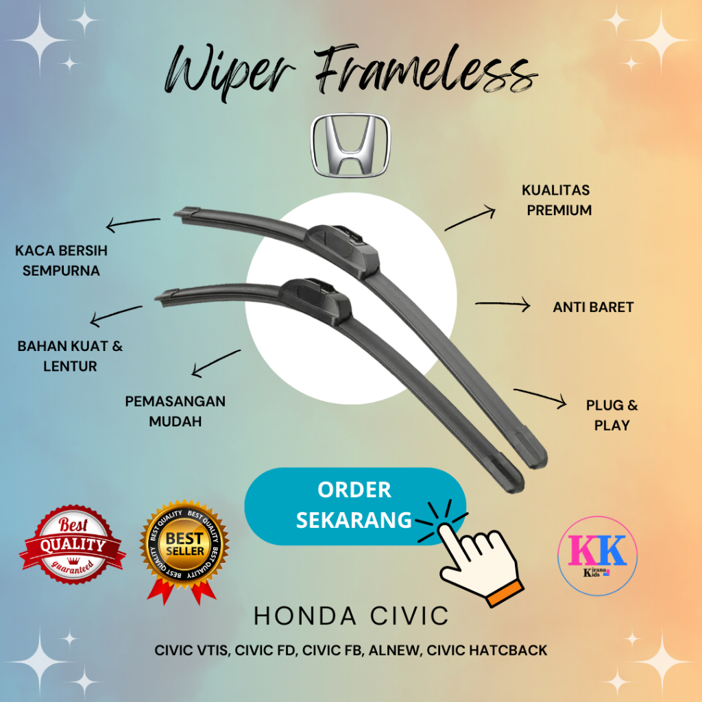 Frameless Car Glass Wiper Honda Civic VTIS/Civic FB/Civic FD/All new