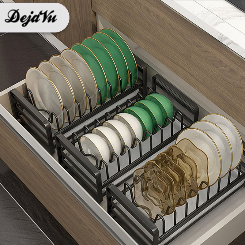 PERALATAN Dejavu Dish Rack Stainless Kitchen Utensil Rack Bowl Drain