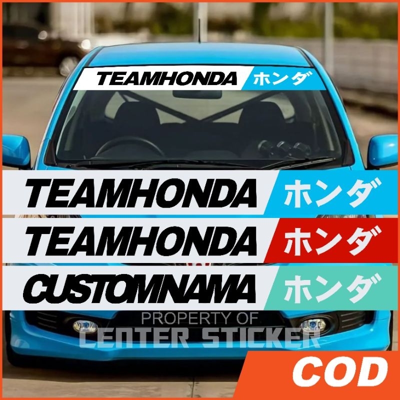 Honda Team Car Stickers FULLBLOK Custom Stickers for all Car ...