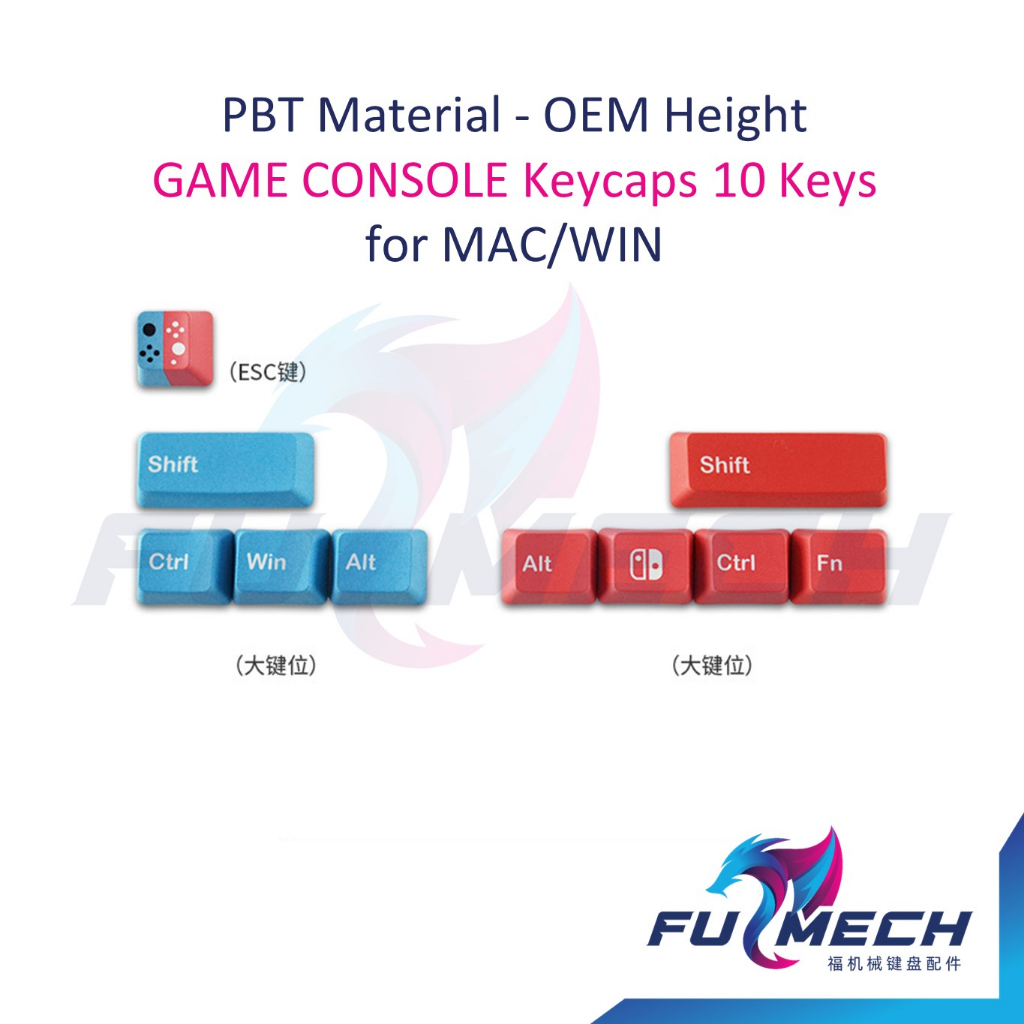 Game CONSOLE KEYCAPS 10 KEY | Pbt MATERIAL | Oem HEIGHT | Diy ...