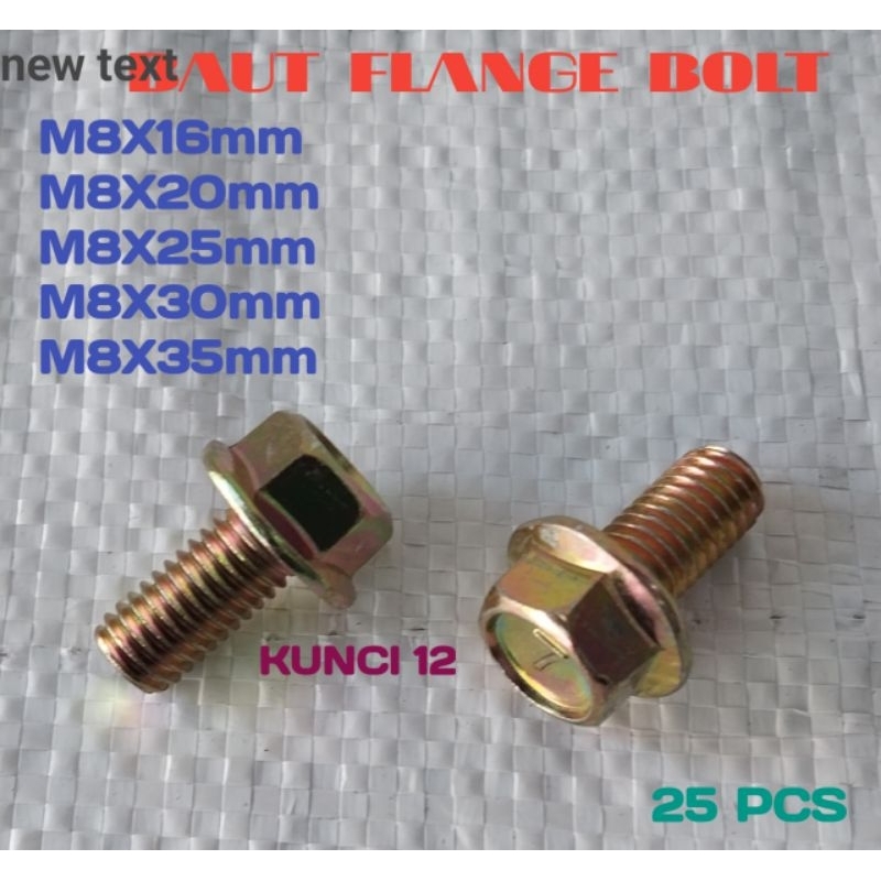Flange BOLT (25pcs) M8 KEY 12 YELLOW | Shopee Philippines