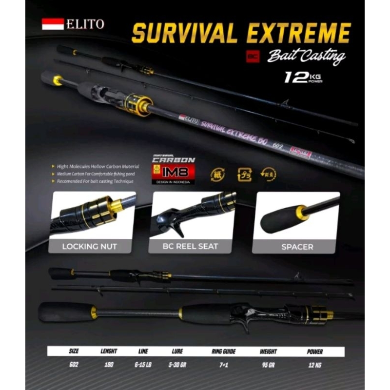 Elito Survival Extreme 602 Casting Rod | Shopee Philippines