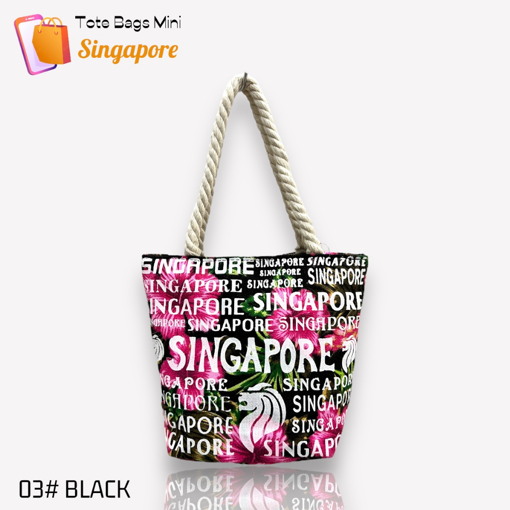 Singapore Mini Canvas Bag/Singapore Merlion Bag/Singapore Souvenir/SMALL SIZE Shopee Philippines