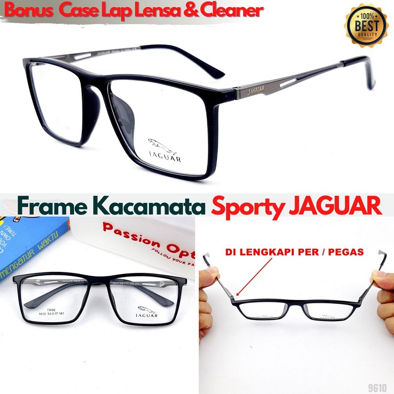Men's Sporty JAGUAR Eyeglass Frames Normal Lens Minus Progressive