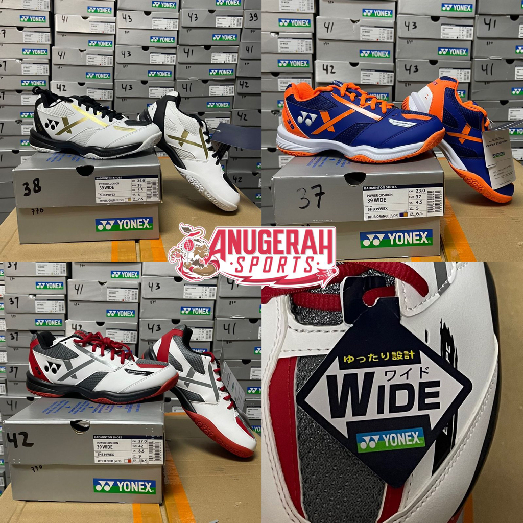 Yonex POWER CUSHION 39 WIDE/SHB 39 WEX Badminton Shoes (Size 41-46) ORIGINAL Shopee Philippines