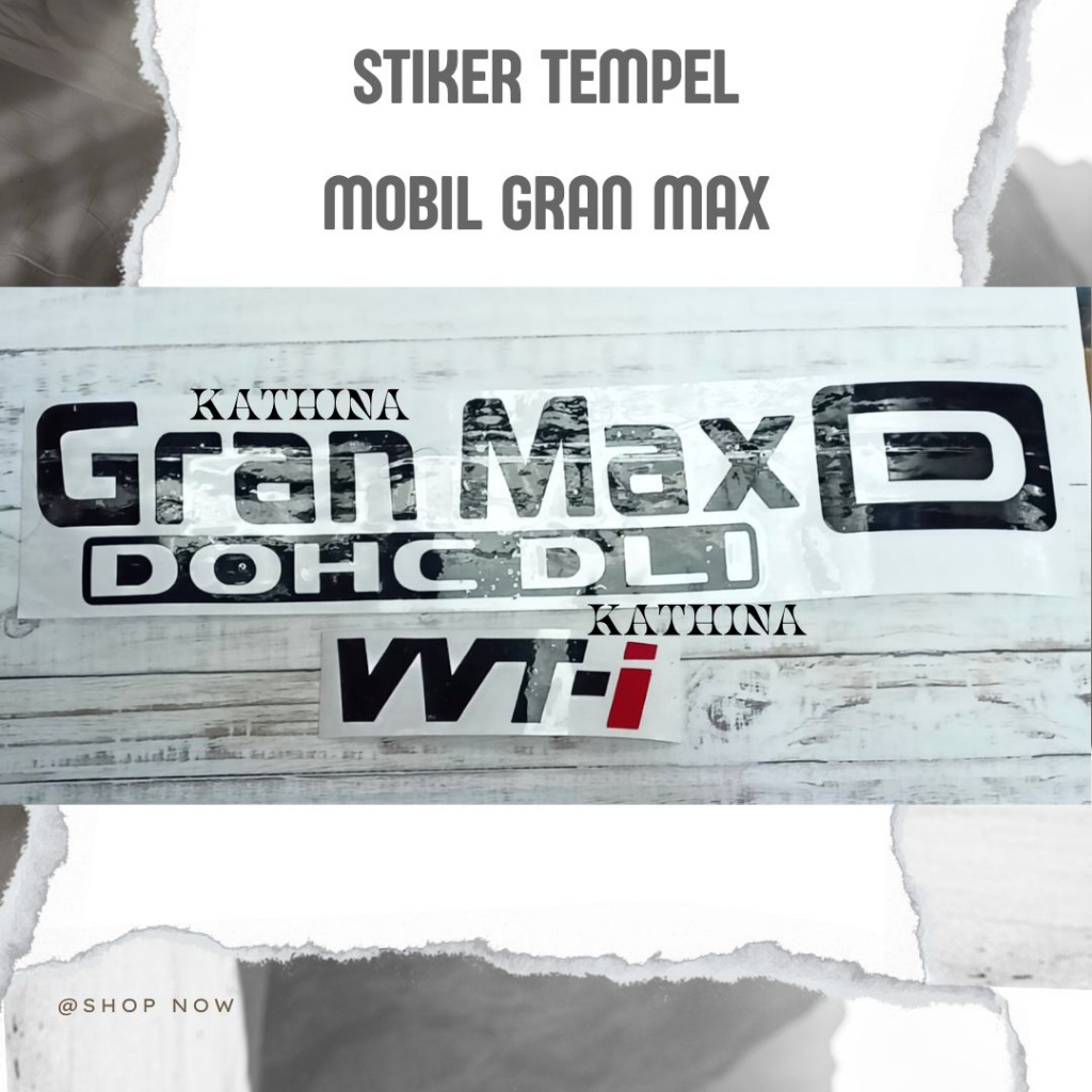 Grand Max Rear Sticker Gran Max DOHC DLI VVT-i Black Writing Sticker ...
