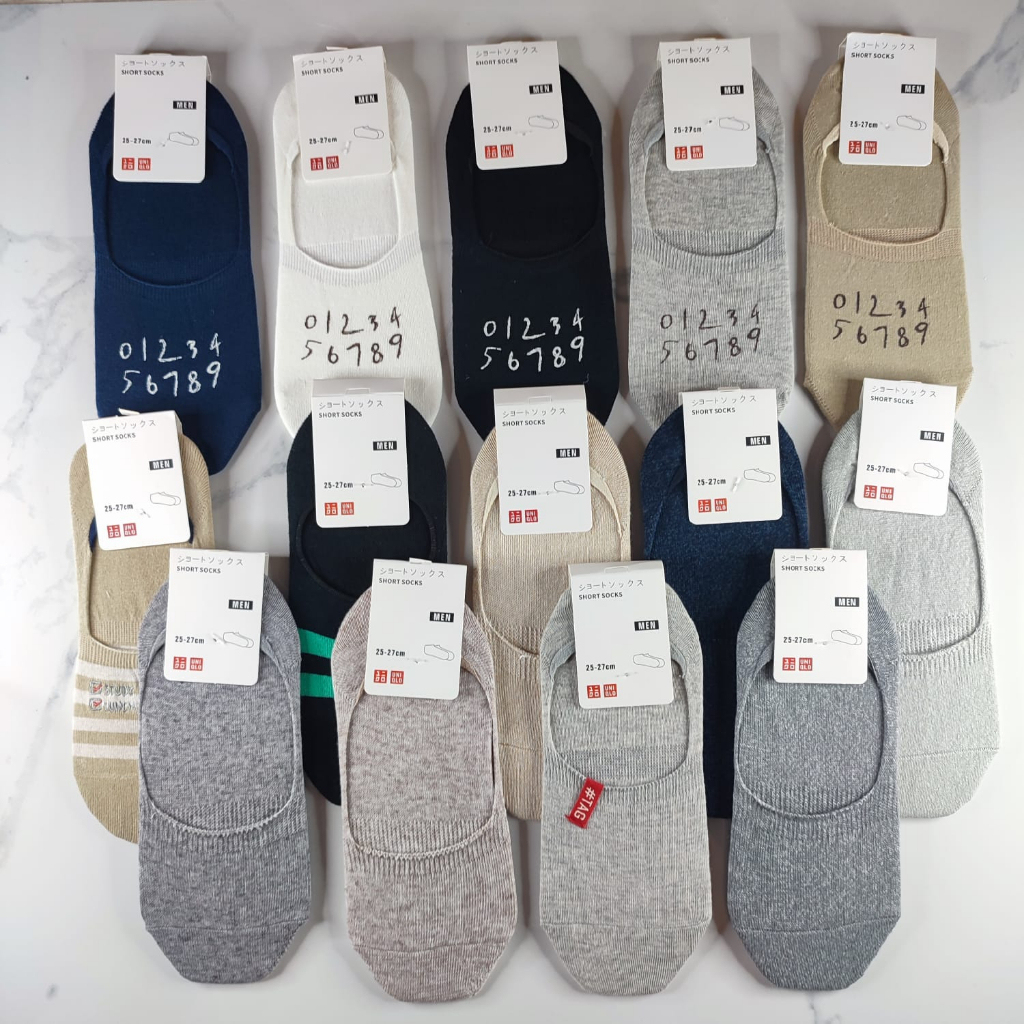 Uniqlo Invisible Socks Plain And Spotted Premium Quality With Men s Anti slip