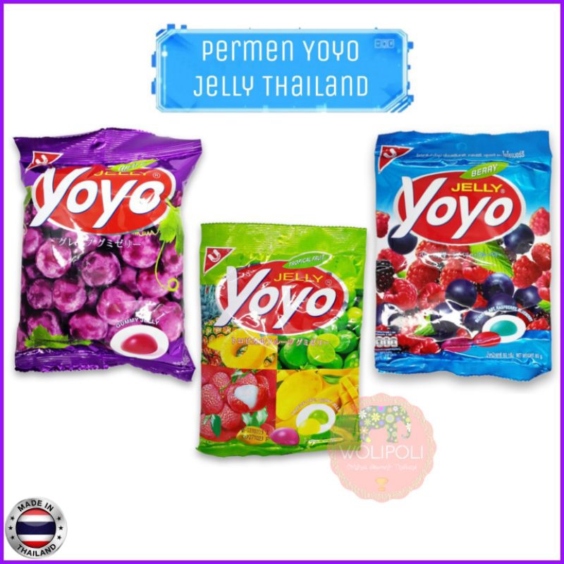 Thai YOYO GUMMY JELLY Candy Snack All Variants With HALAL Logo Shopee