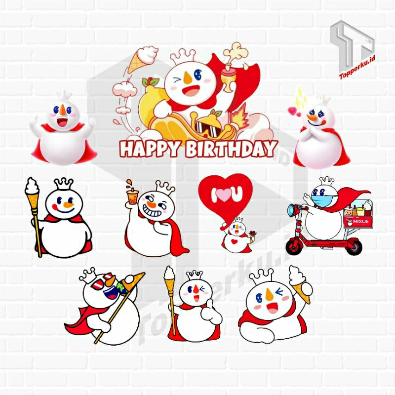 Cake TOPPER MIXUE ICE CREAM Birthday Shopee Philippines