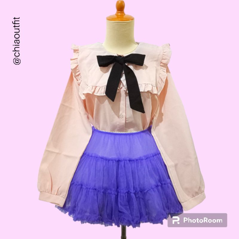 Blouse korean sailor Collar Ribbon Shopee Philippines