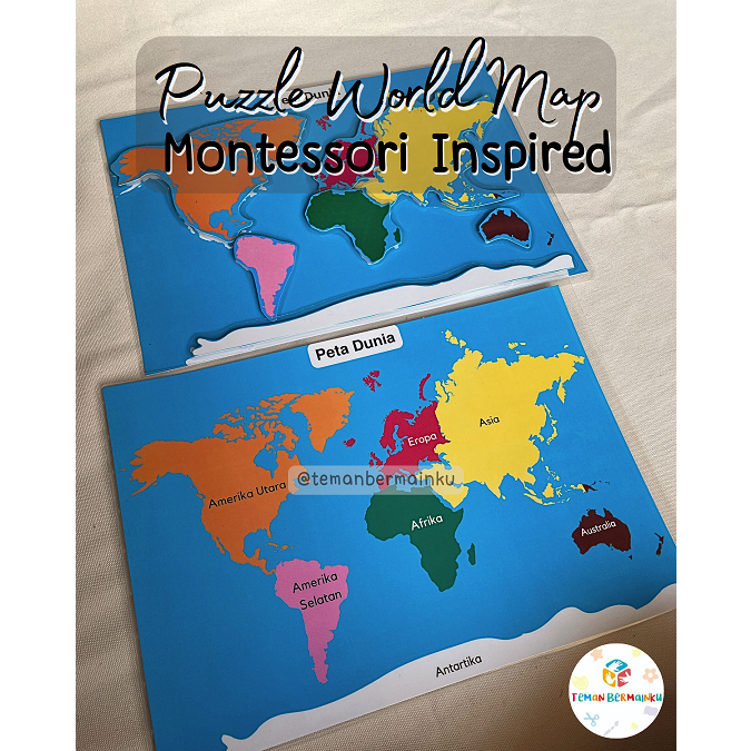 Montessori Inspired World Map Puzzle | Shopee Philippines