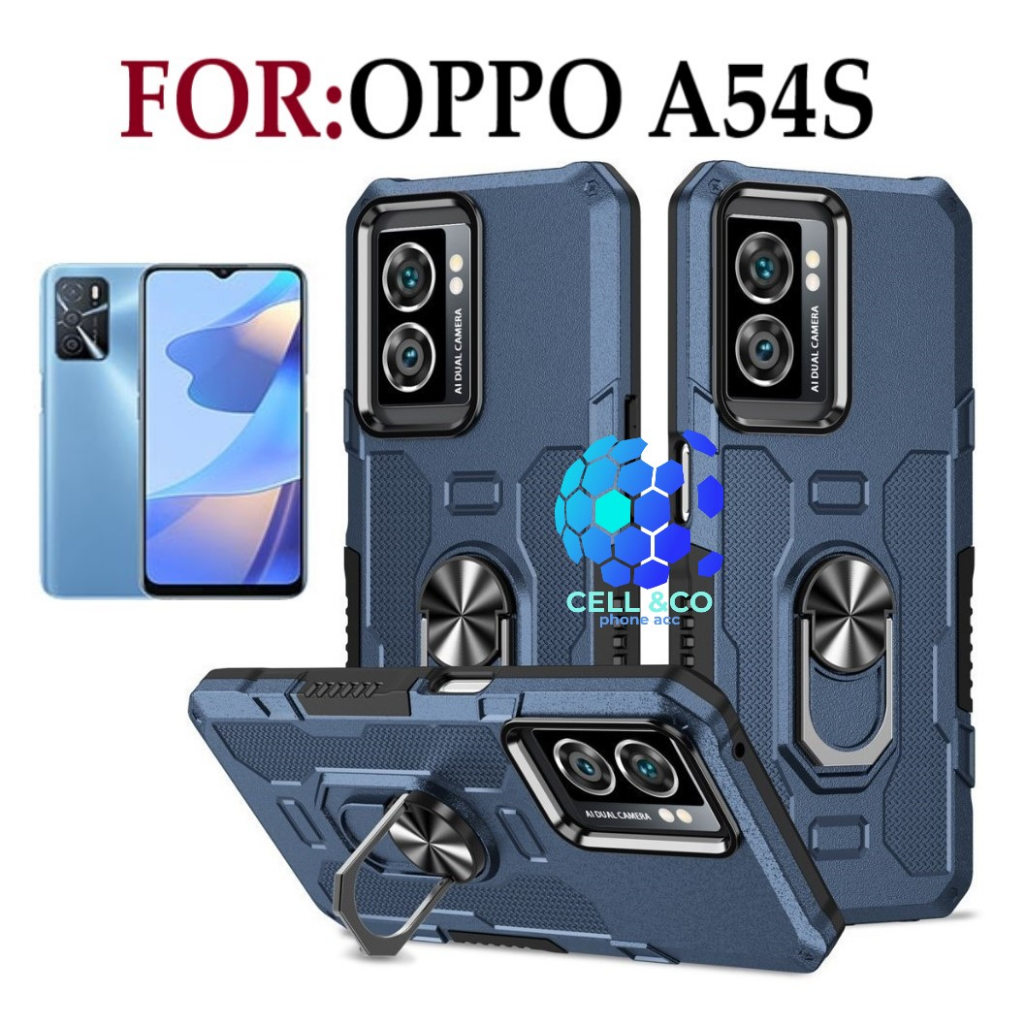 HP OPPO A54S Armor Case Iring Magnetic Ring Case Premium Camera Protect ...