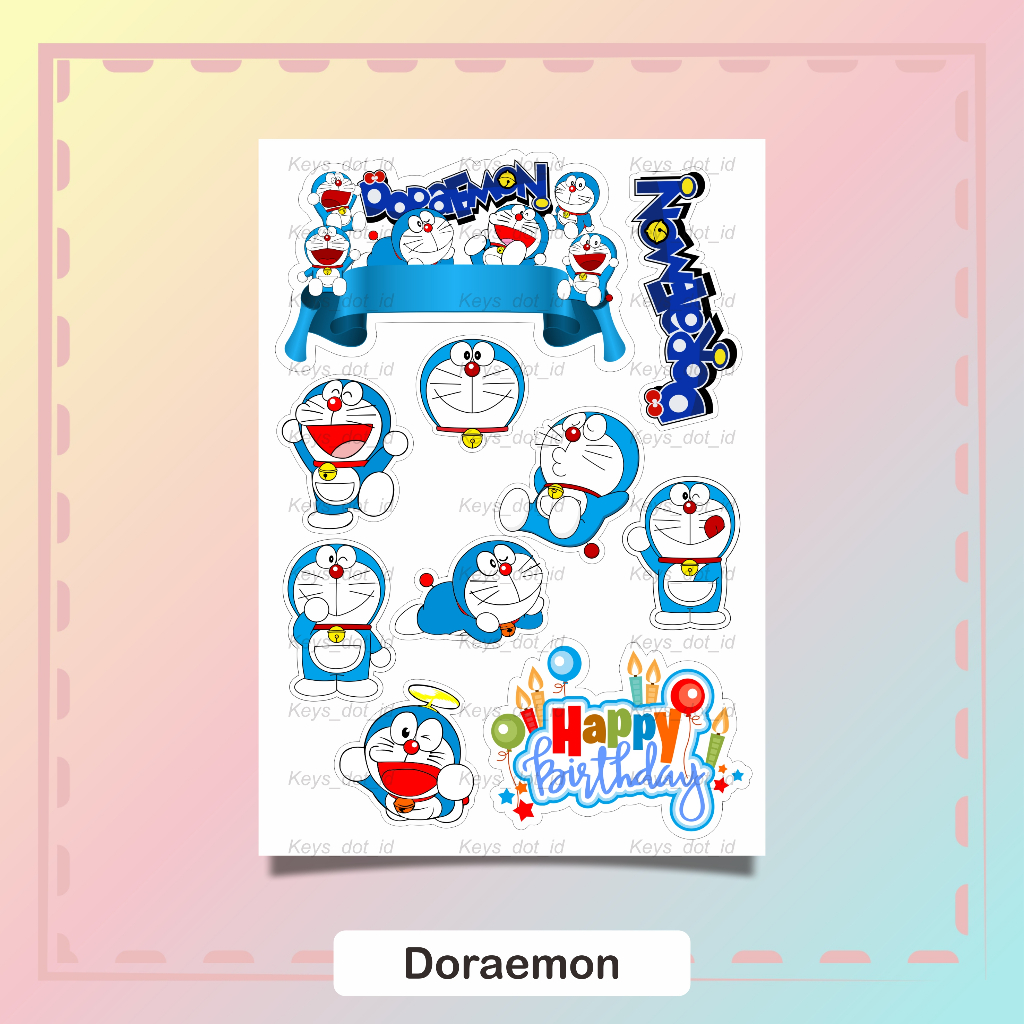 Custom Name Character Topper, Cartoon Character Happy Birthday Cake ...