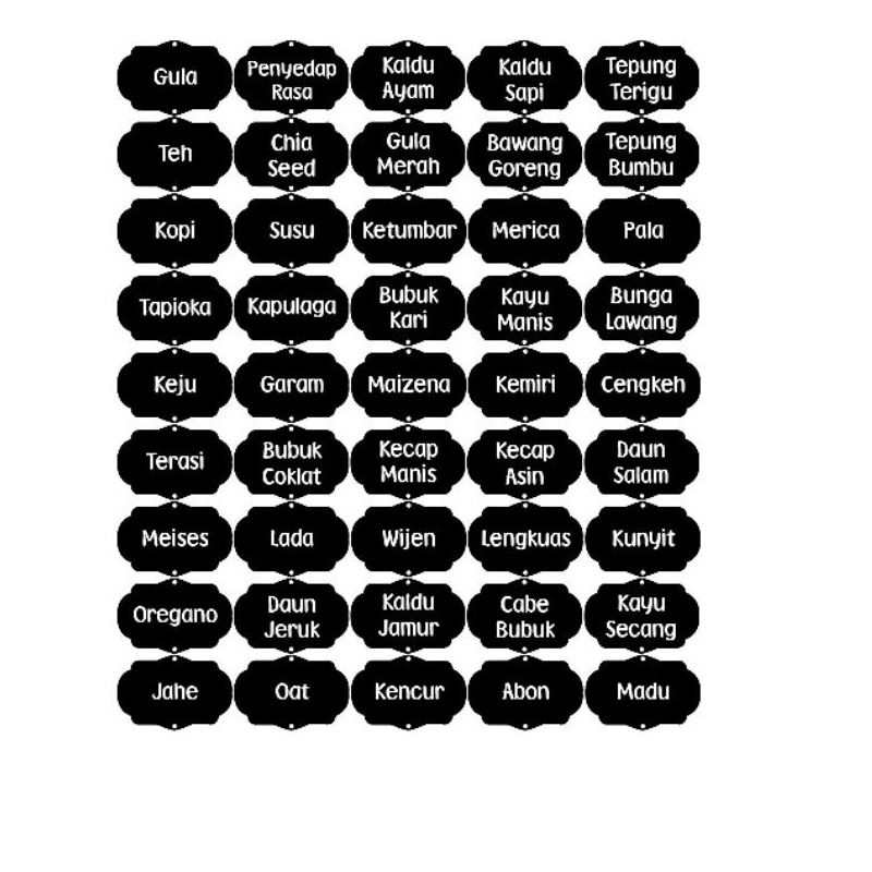 RICE Writing Labels - Kitchen Spice Stickers / Spice Labels / Name ...