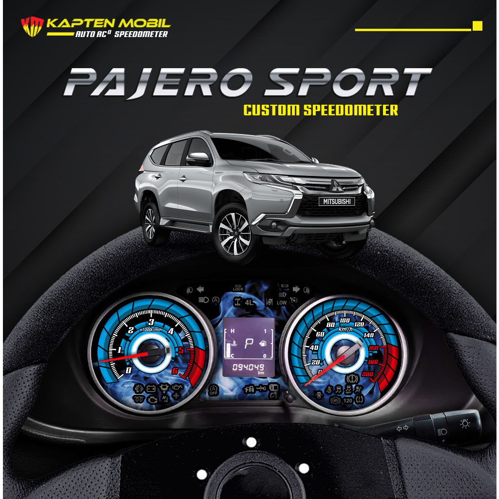 Custom Panel Speedometer Pajero Sport Fire Blue Edition Shopee