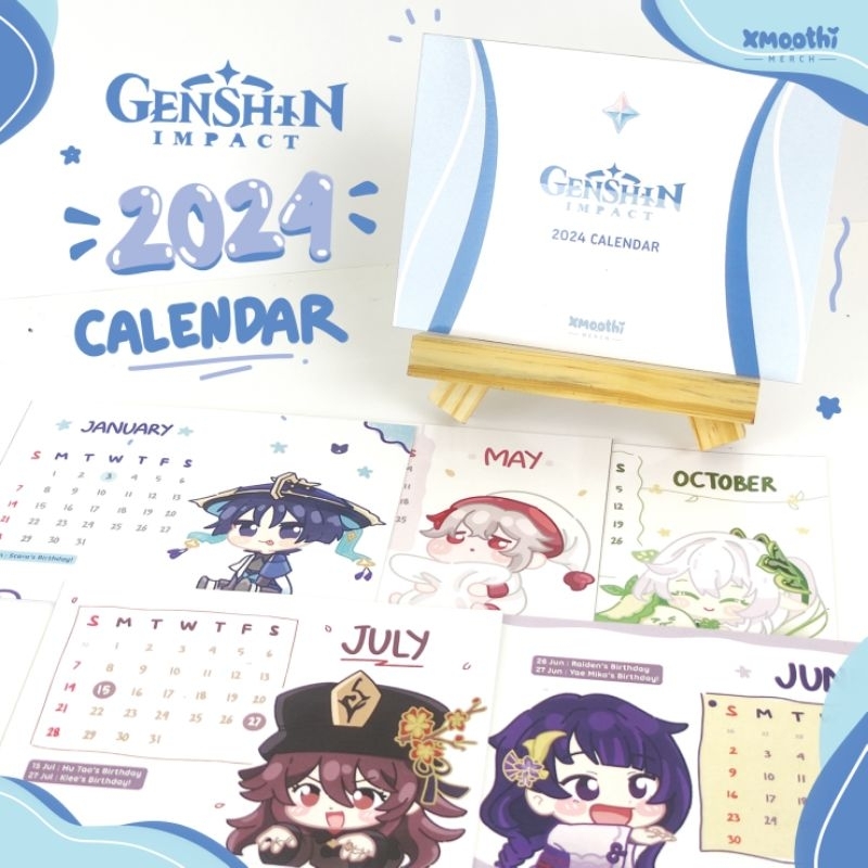 Genshin IMPACT 2024 CALENDAR GENSHIN IMPACT 2024 CALENDAR MINI DESK