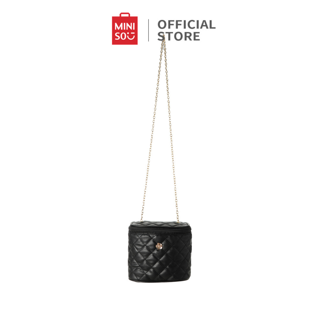 Miniso Sling Bag Crossbody Bag Barrel Quilted Classic Diamond Lattice