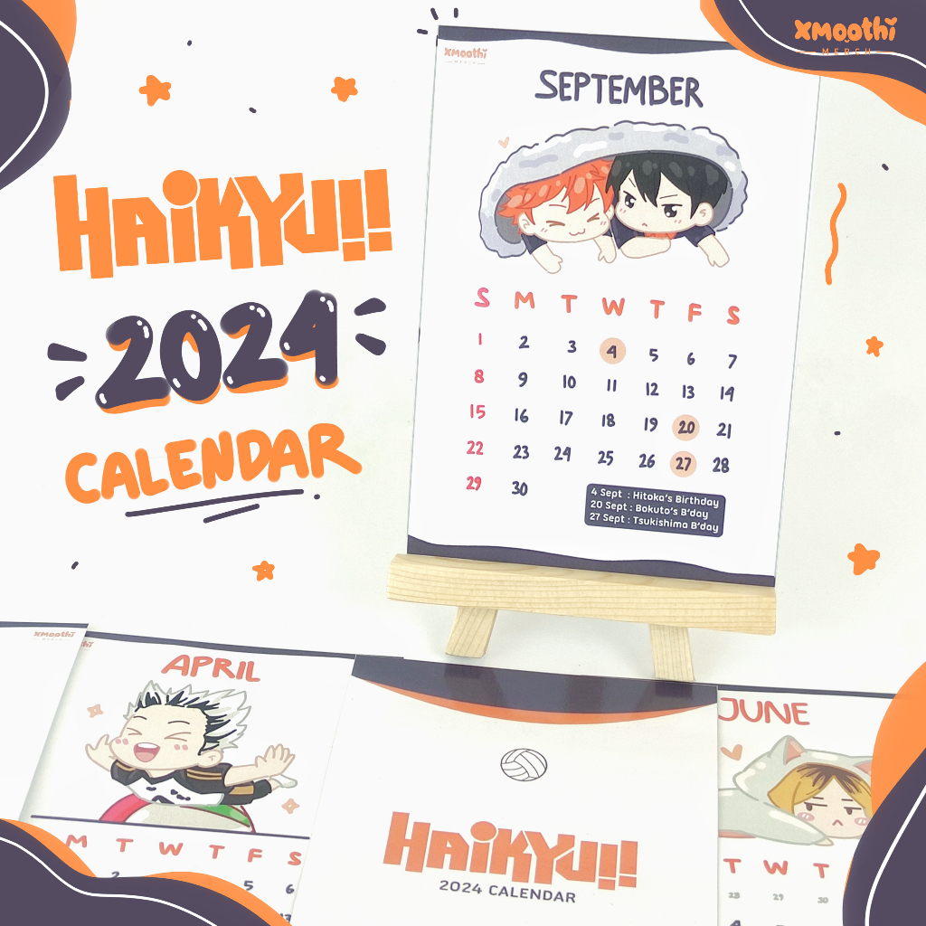 Haikyuu CALENDAR 2024 HAIKYUU ANIME CALENDAR 2023 MINI DESK