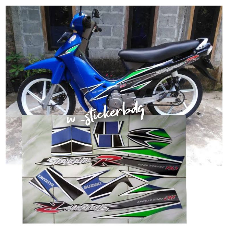 Body Striping Sticker SUZUKI Shogun 110 R 2002 Blackbiru | Shopee ...