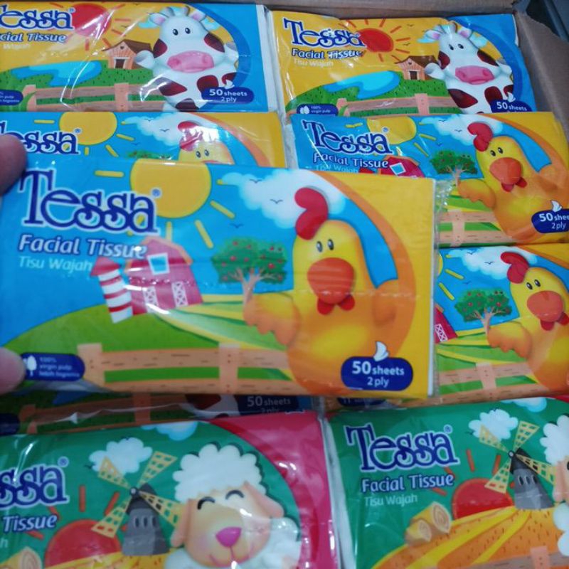 Tessa tissue 50 sheets / facial tissue | Shopee Philippines