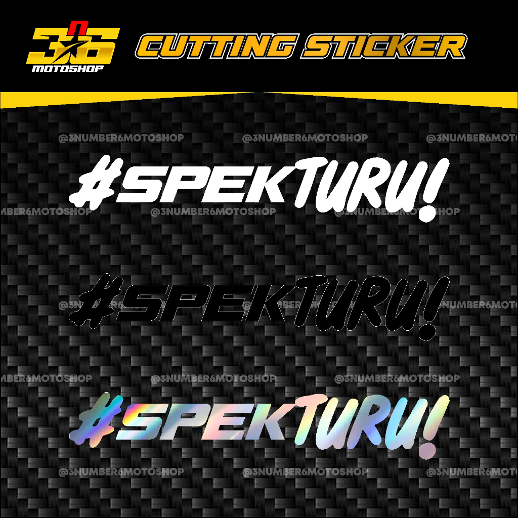 Sticker Specs TURU SPEKTURU CUTTING Motorcycle Helmet Sticker 3n6