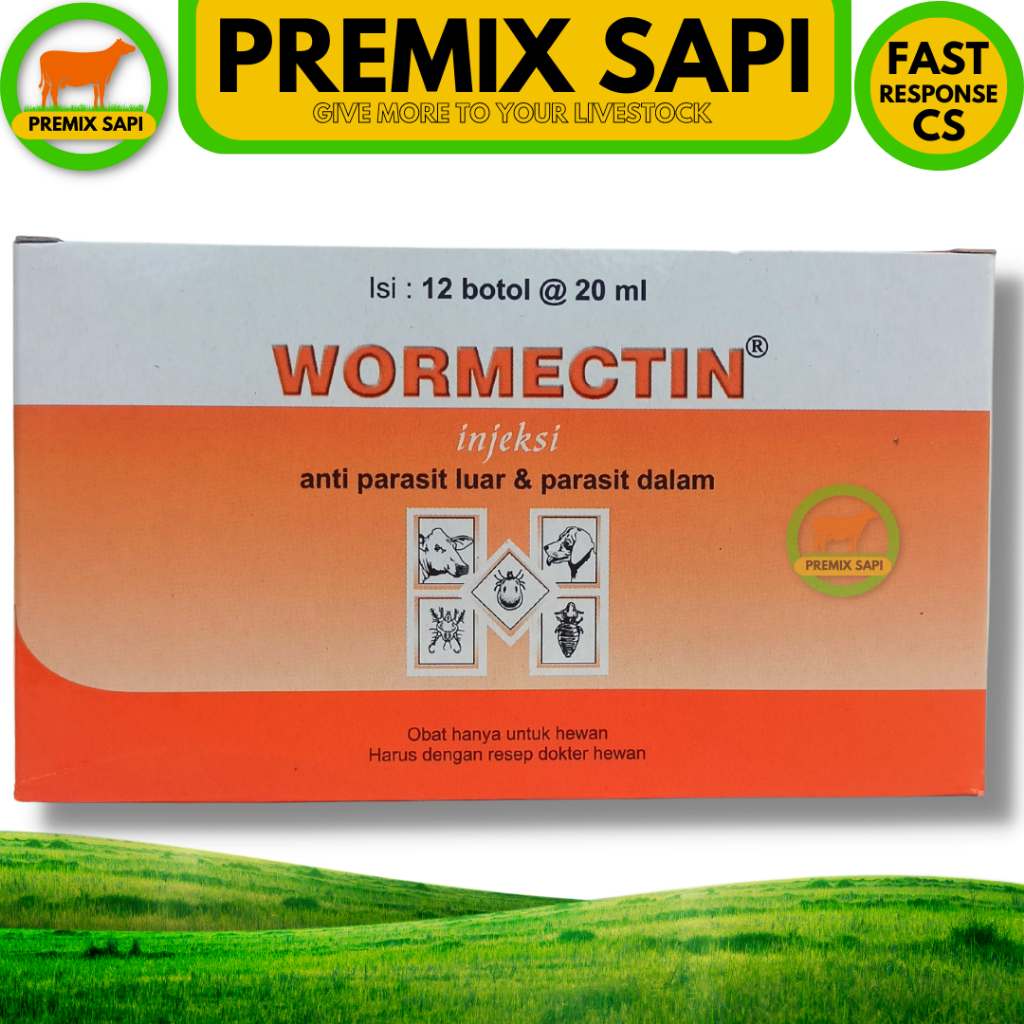 Wormectin 20ML 1box (12 B0T0L) - Parasite Medicine Worm Scabies Cat Dog ...