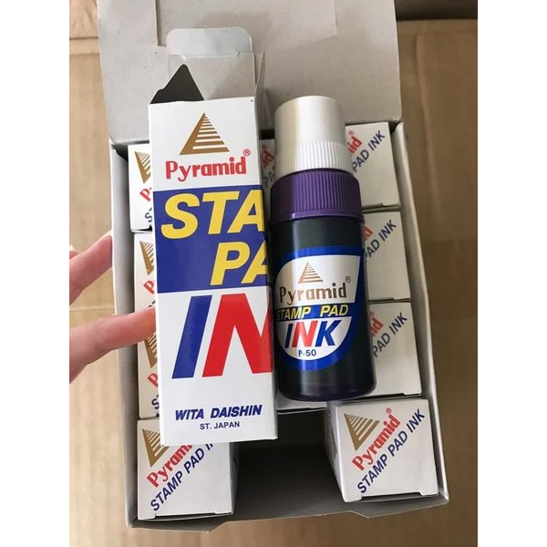 Pyramid Stamp Pad Ink Refill Stamp Ink (1 dozen / 12 pcs) | Shopee ...
