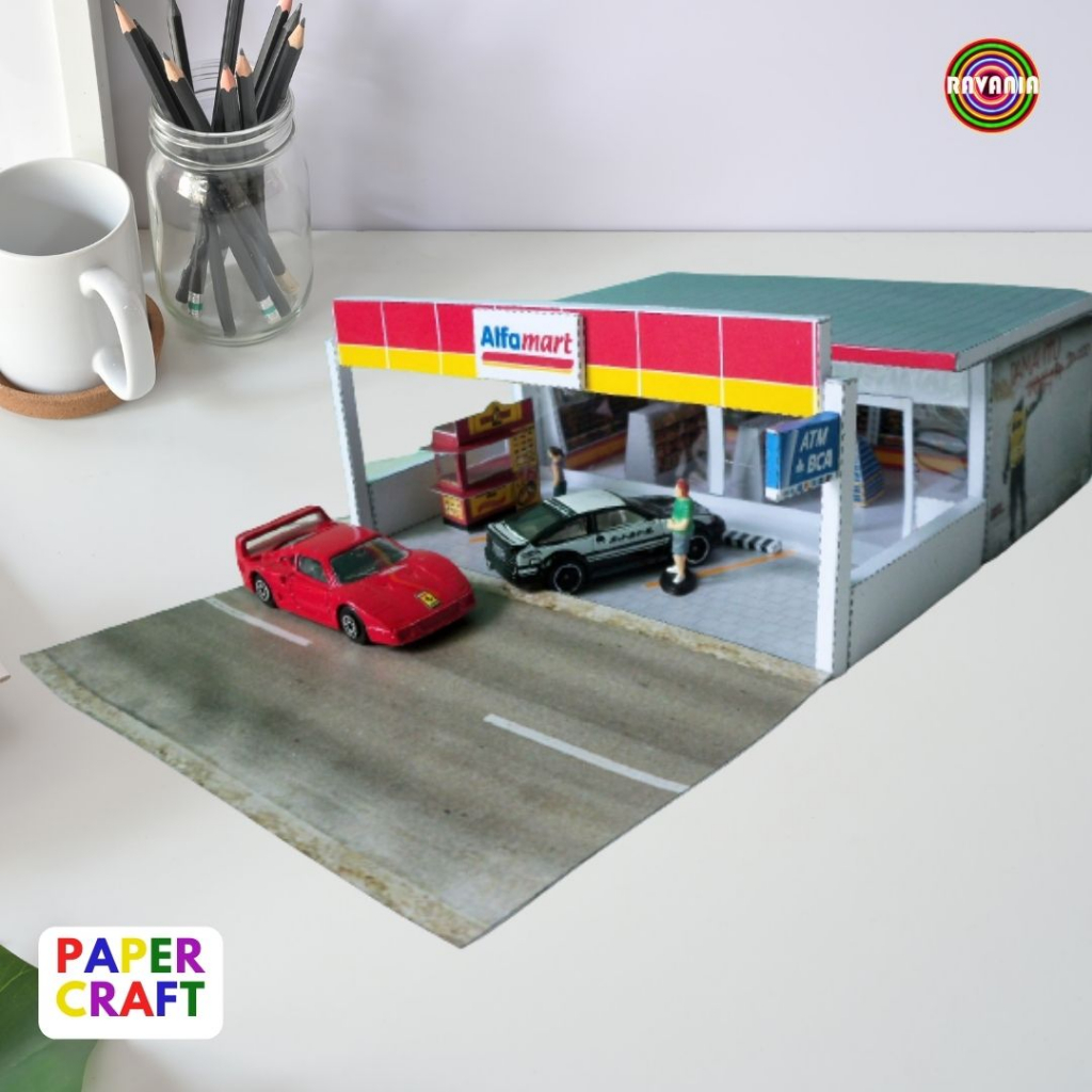 Retail Store Alf*mart Diorama - Papercraft / Scala 1:64 Paper Crafts ...