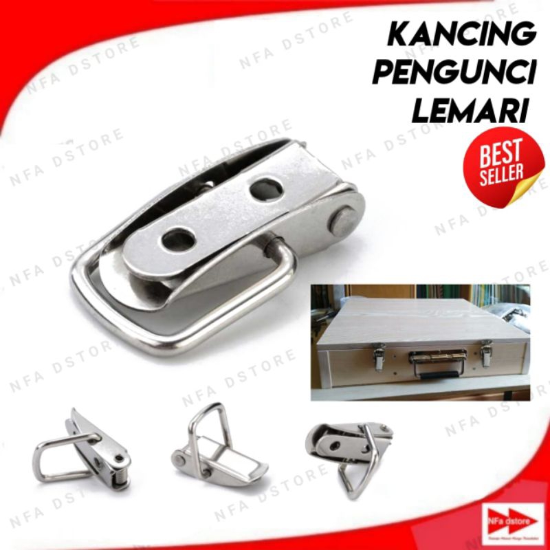 Button Lock Spring Loaded Toggle Latch Catch Hasp Wardrobe Crate Lock ...