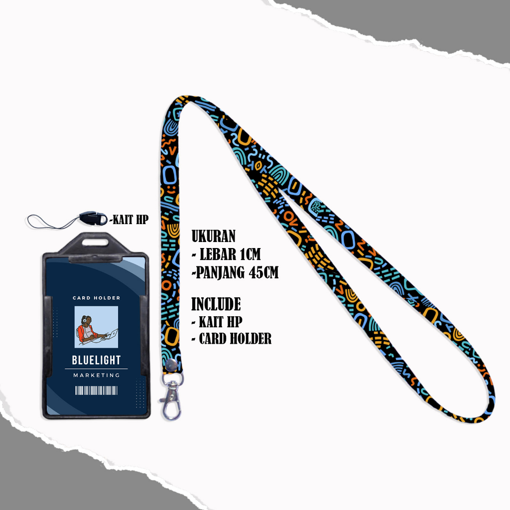 Bluelight Series Id Card Strap Lanyard 002 1cm Shopee Philippines