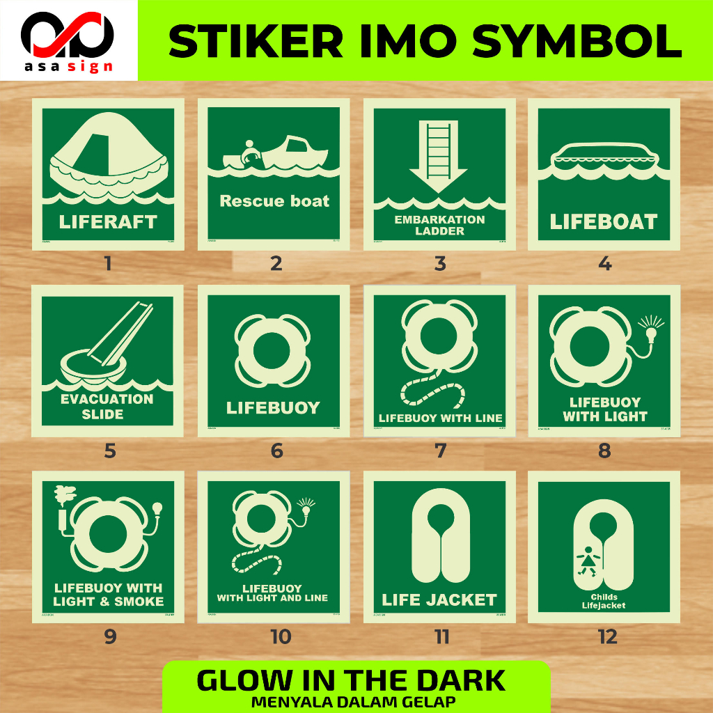 IMPA/IMO SIGN glow in the dark Sticker for SHIP | Shopee Philippines