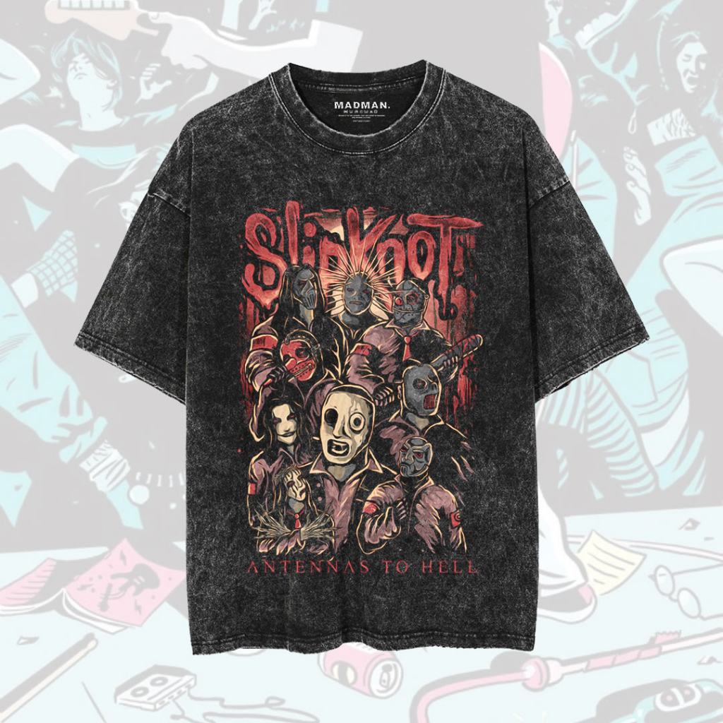 Madman T-Shirt SLIPKNOT Oversize Washed | Wobnd - 81 | Shopee Philippines