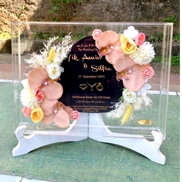 [Free Name Timbul]READY 1day Wedding Dowry Frame Acrylic Frame 30*40 cm ...
