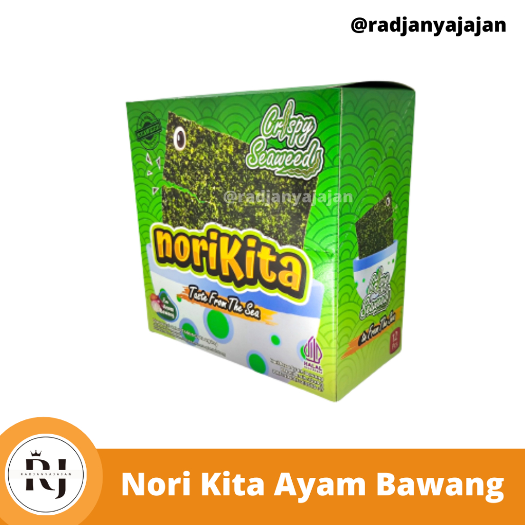 Norikita Seaweed Chicken Onion Flavor 1 Box Contains 12 Pcs | Seaweed ...