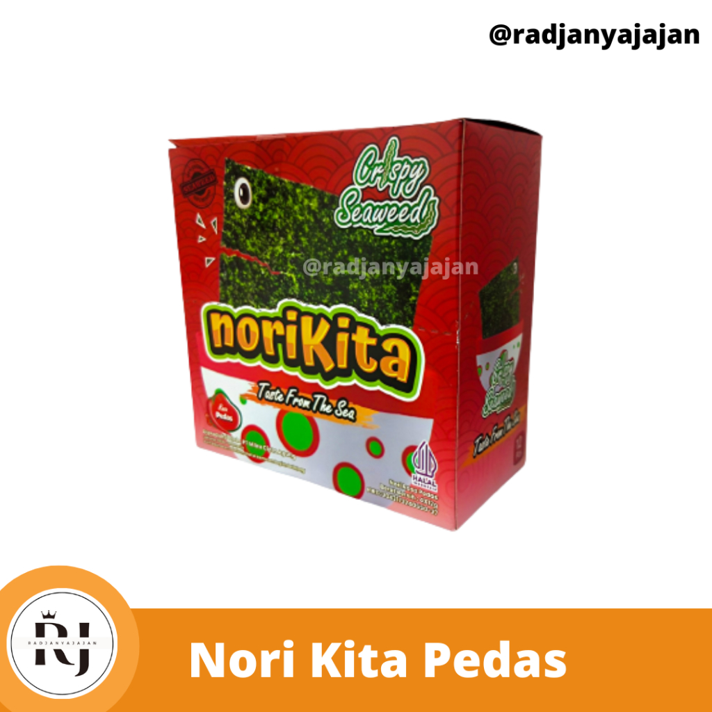 Norikita Seaweed Spicy Flavor 1 Box Contains 12 Pcs| Seaweed | Baked ...