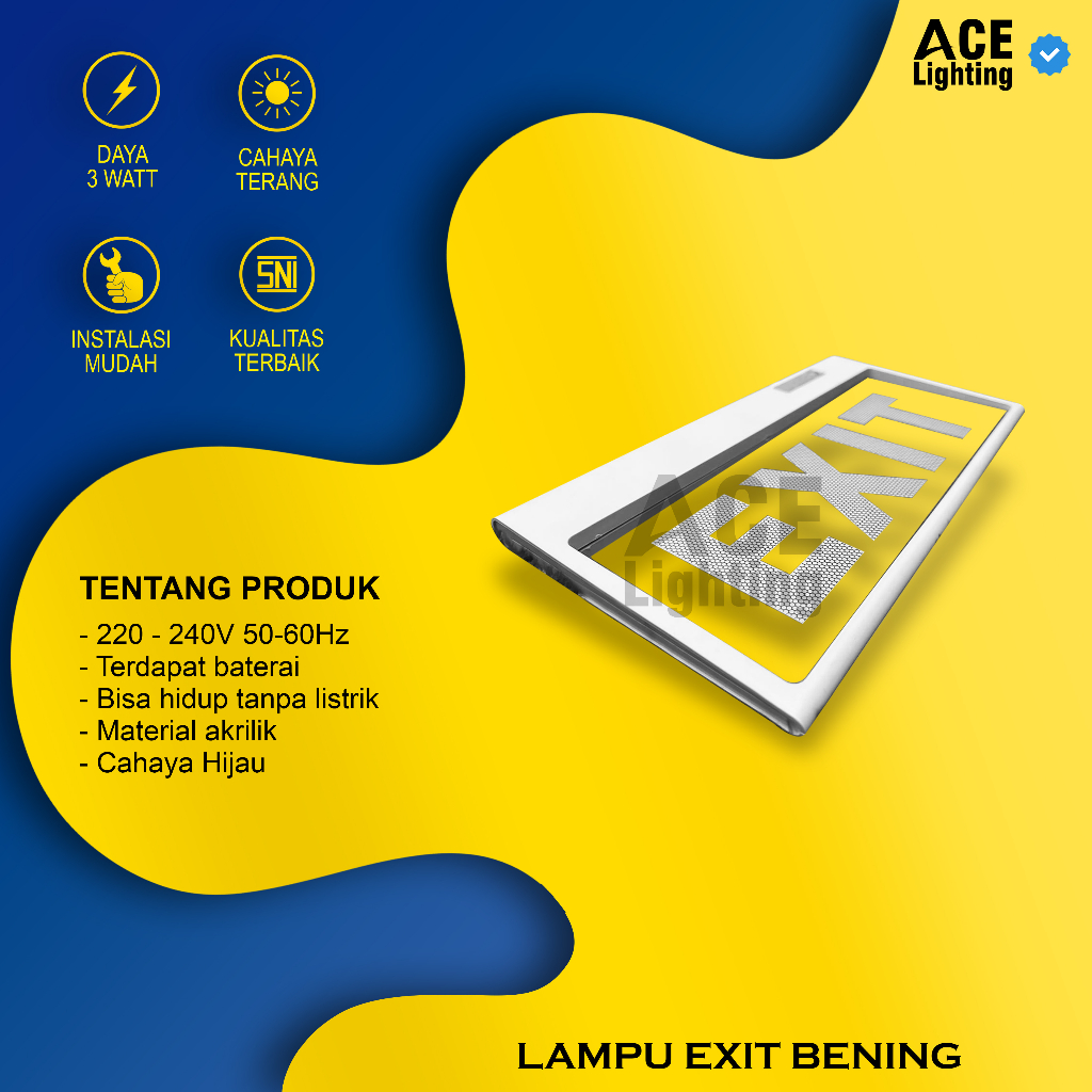 Transparent 2-way LED emergency exit light, emergency exit light ...