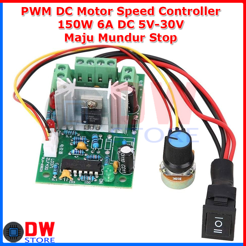 Pwm DC 120W 6A 5V-30V Speed Motor Dynamo Controller Forward And Reverse ...