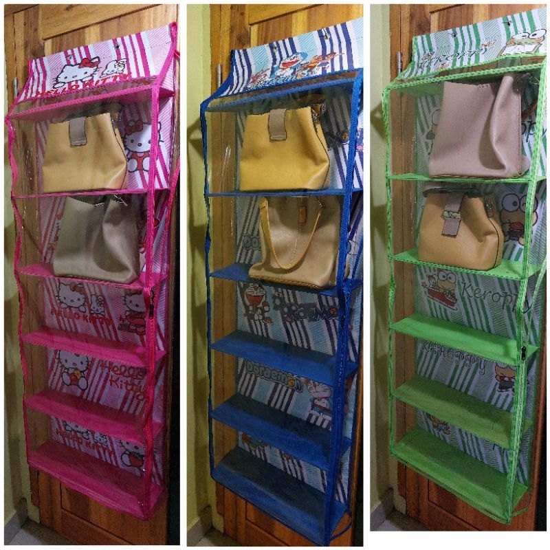 Mika jumbo Character Hanging Bag Rack full Zipper 6-column Plywood Base ...
