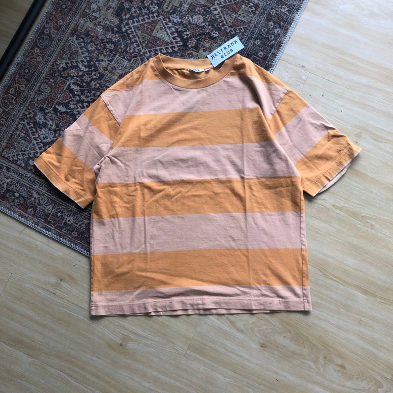 Uniqlo stripe oversize T-Shirt | Shopee Philippines