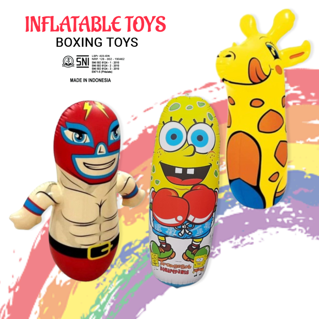 Inflatable toys Balloon Boxing Samsak 3-D Bop Bag Inflatable Punching ...