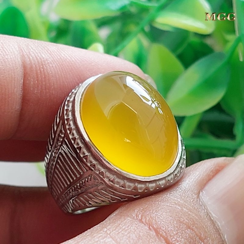 ORIGINAL STONE RAJA BATU AKANK SUNKISH STONE RING | Shopee Philippines