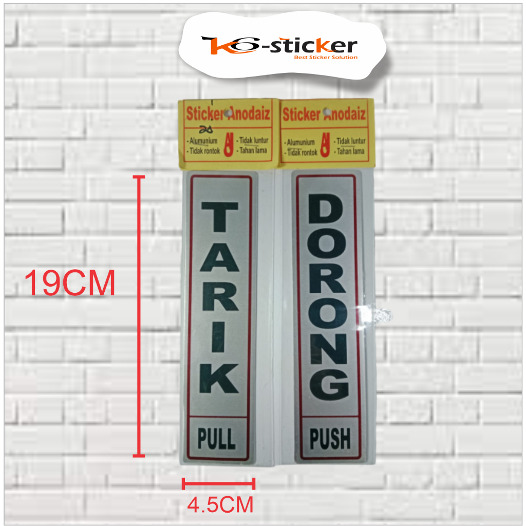 Sticker Label Sign Marka Sticker Door Pull Push Pull X Cm Shopee Philippines