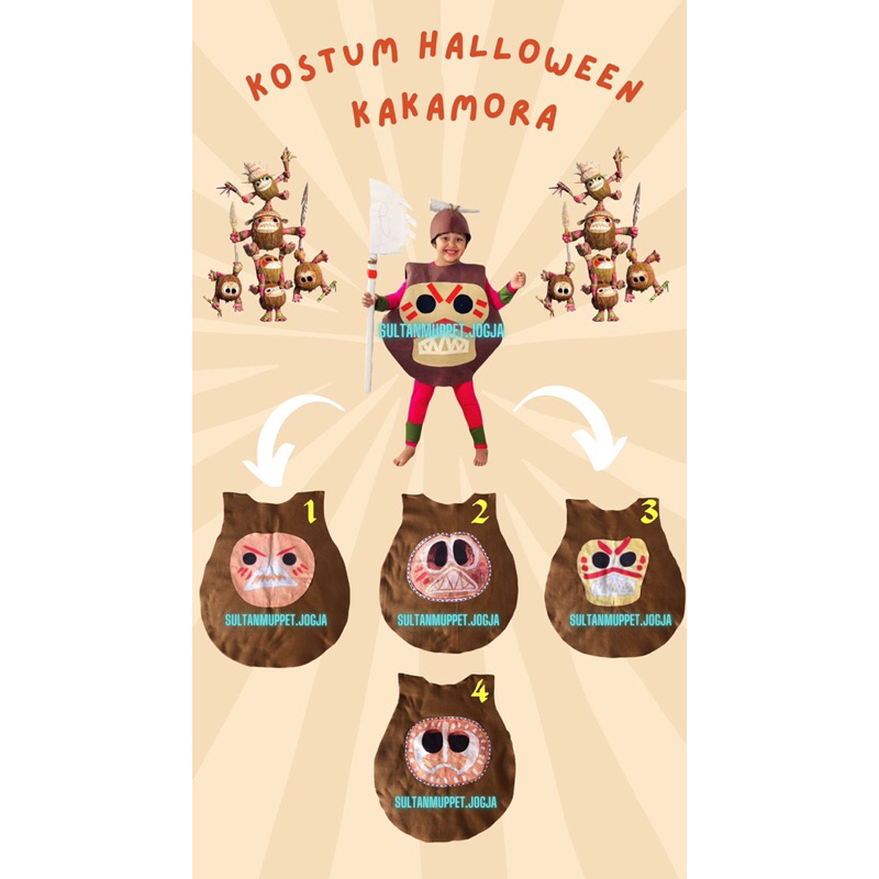 Moana Kakamora Coconut Art Performance Costume Cosplay Halloween