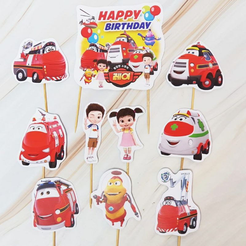 Fire Engine Ray character birthday cake topper | Shopee Philippines