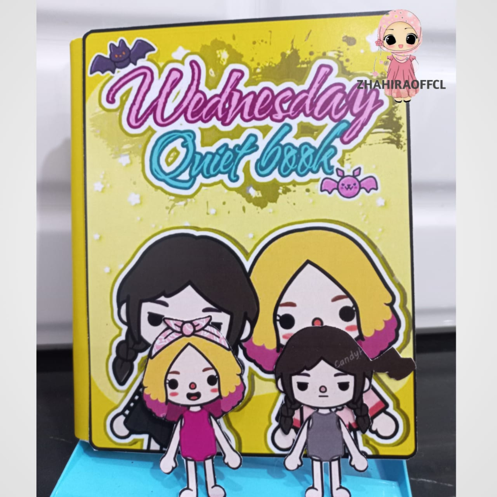 Girls Toys Toca Boca Life World Quiet Booktoca Wednesday And Enidbusy Book Paper Dolls House 9657